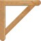Ekena Millwork Traditional Craftsman Rough Sawn Bracket w/ Offset Brace, Western Red Cedar, 6"W x 32"D x 32"H BKT0604X32X32TRA04RWR - alternate 4